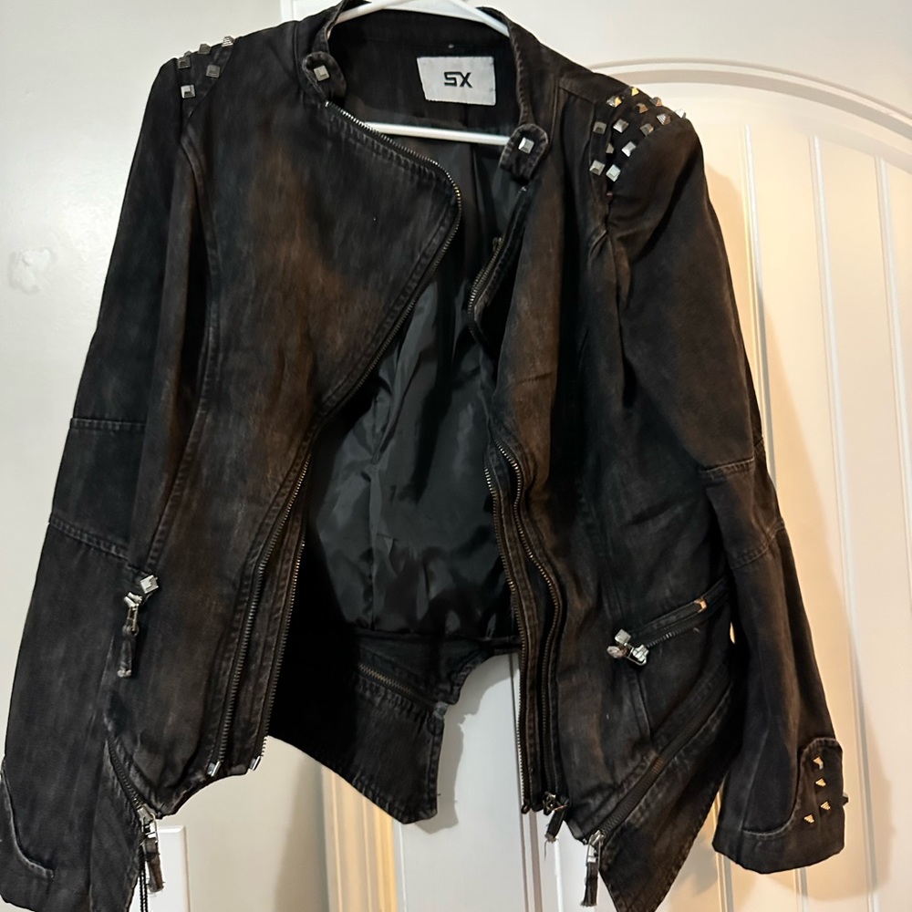 Brand new Jean jacket with stones